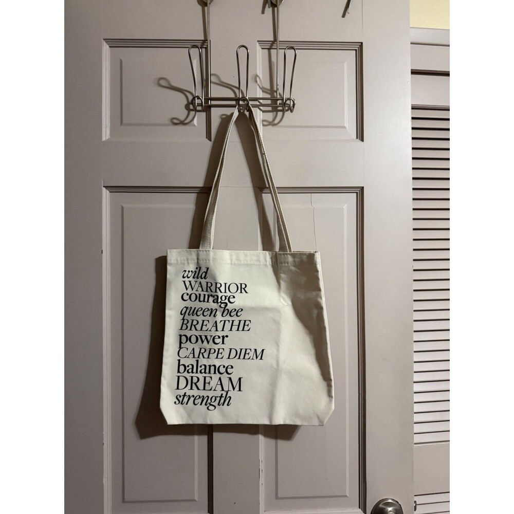 Women’s Inspirational Monica Rich Kosann Canvas Tote Bag - Wild Warrior Courage